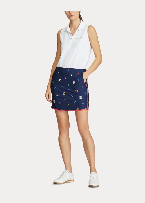 Ralph Lauren Beach-Print Golf Kort Nederdel Dame Danmark (ZFOAW0945)